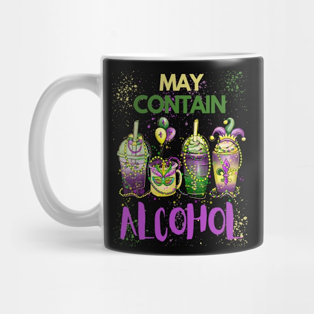 Mardi Gras May Contain Alcohol Coffee Cups by jackofdreams22